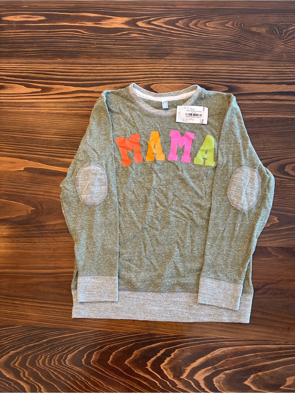 'MAMA' Graphic Green Long Sleeve Top